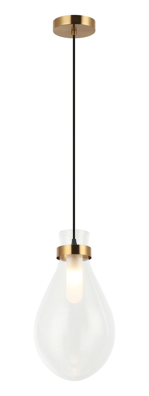 Seranna 8.5" Mini Pendant in Aged Gold Brass