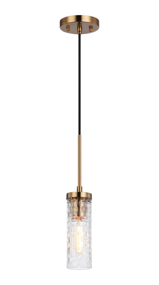 Weaver Mini Pendant in Aged Gold Brass