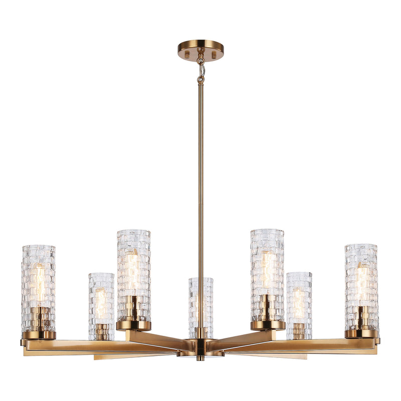 Weaver 9-Light Chandelier in Aged Gold Brass