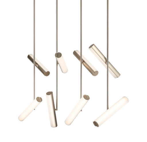 Axis 8-Light Linear Chandelier in Champagne Gold