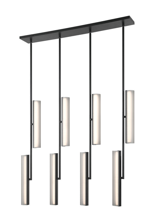 Axis 8-Light Linear Chandelier in Matte Black