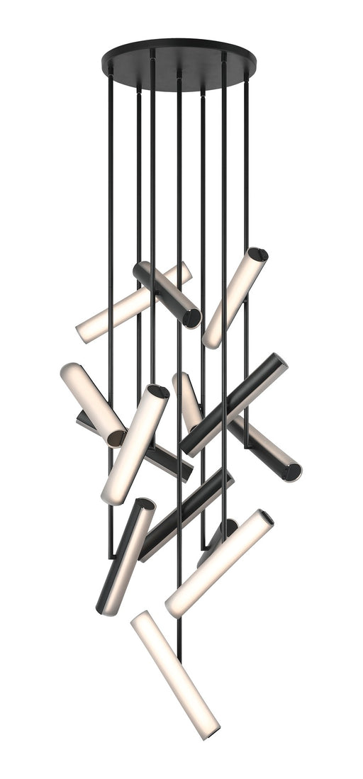 Axis 14-Light Pendant in Matte Black