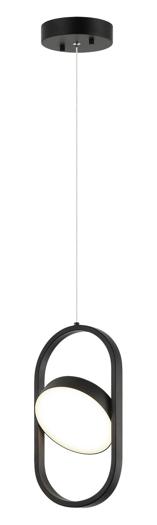 Kennedy 6" LED Mini Pendant in Black