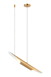 Stylus 2-Light Chandelier in Aged Gold Brass
