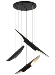 Stylus 6-Light Pendant in Matte Black
