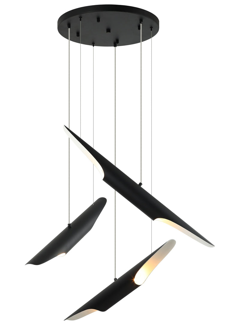 Stylus 6-Light Pendant in Matte Black