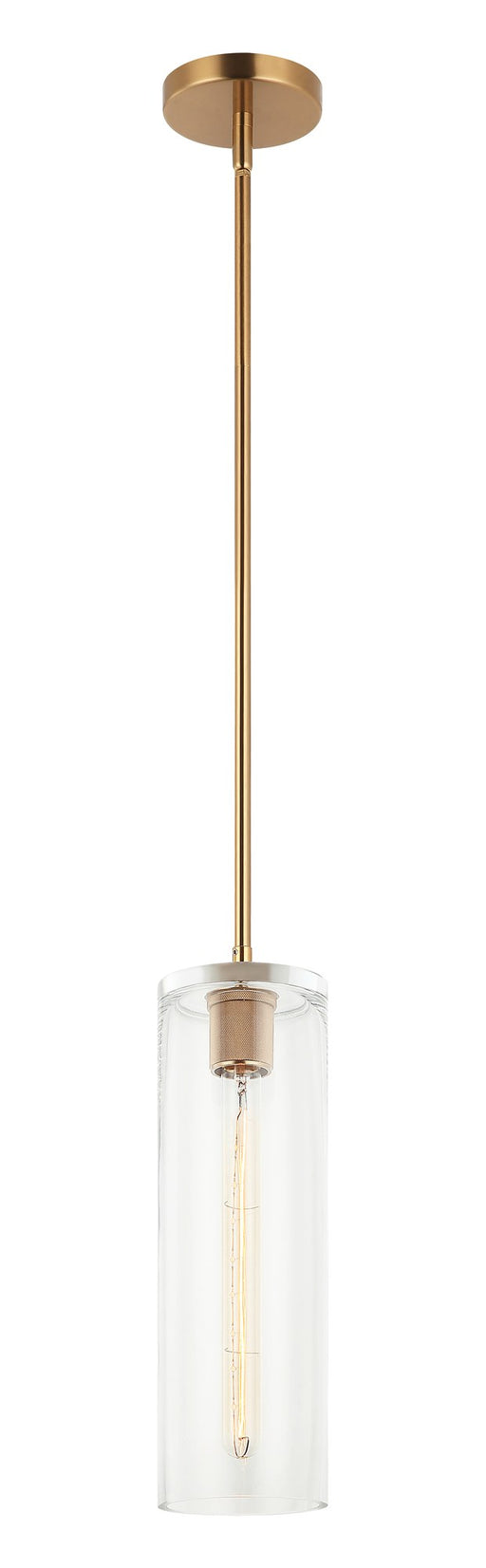 Lincoln 14" Tall Mini Pendant in Aged Gold Brass