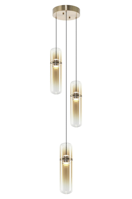 Amulet 3-Light Pendant in Champagne Gold