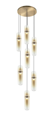 Amulet 7-Light Pendant in Champagne Gold