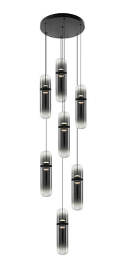 Amulet 7-Light Pendant in Matte Black