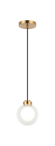 Solaris Mini Pendant in Aged Gold Brass