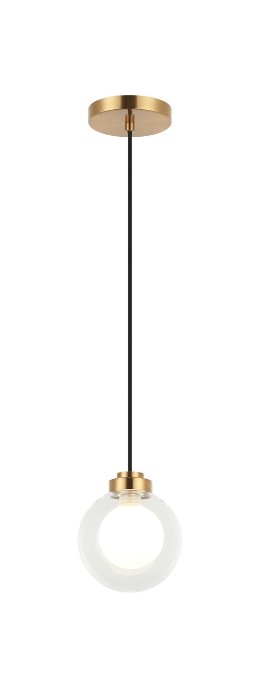 Solaris Mini Pendant in Aged Gold Brass