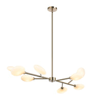 Peony 8-Light Linear Chandelier in Champagne Gold