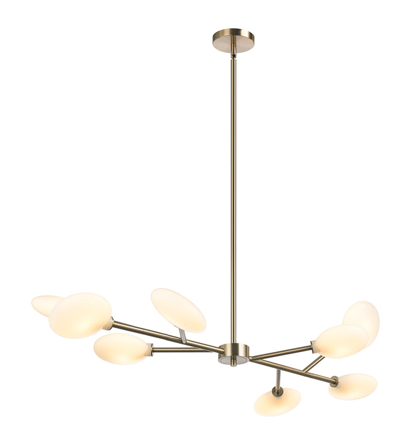Peony 8-Light Linear Chandelier in Champagne Gold