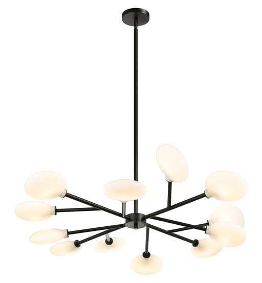 Peony 12-Light Chandelier in Matte Black