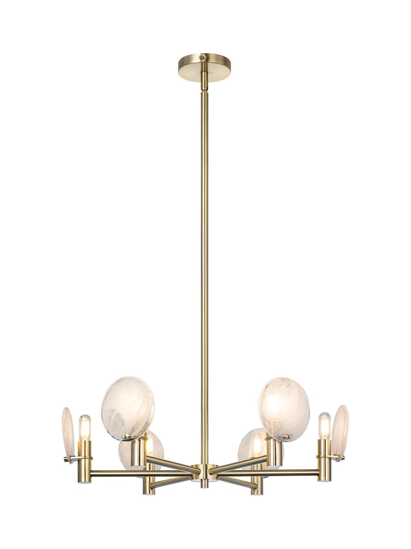 Cloudburst 24" 6-Light Chandelier in Champagne Gold