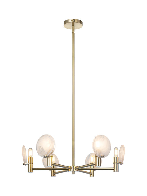 Cloudburst 24" 6-Light Chandelier in Champagne Gold