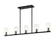 Westlock 5-Light Linear Chandelier in Matte Black