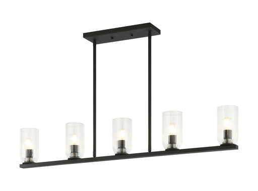 Westlock 5-Light Linear Chandelier in Matte Black