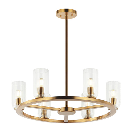 Westlock 6-Light Chandelier in Aged Gold Brass