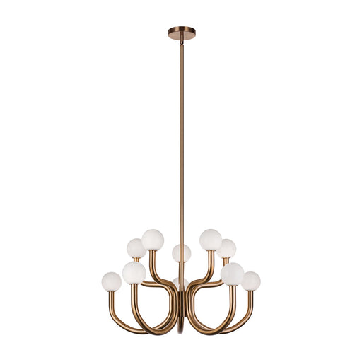Joelle 10-Light Chandelier in Aged Gold Brass