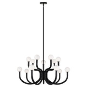 Joelle 14-Light Chandelier in Matte Black