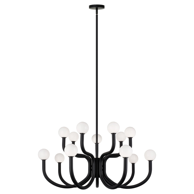 Joelle 14-Light Chandelier in Matte Black