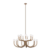 Joelle 18-Light Chandelier in Aged Gold Brass