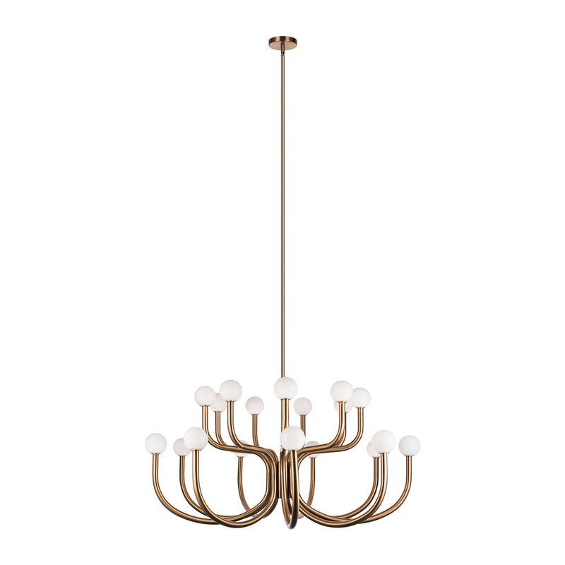 Joelle 18-Light Chandelier in Aged Gold Brass