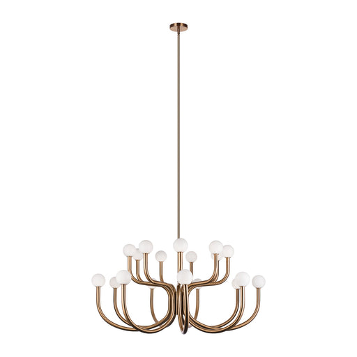 Joelle 18-Light Chandelier in Aged Gold Brass