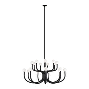 Joelle 18-Light Chandelier in Matte Black