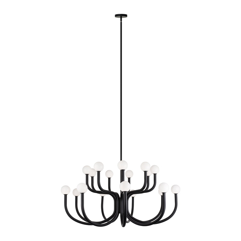 Joelle 18-Light Chandelier in Matte Black