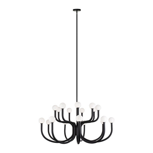 Joelle 18-Light Chandelier in Matte Black