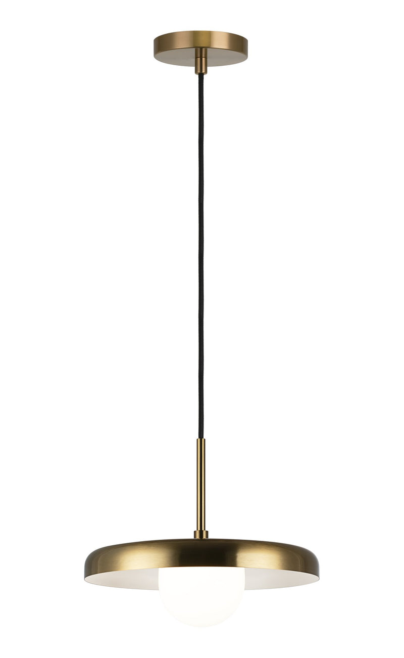Creston 12" Pendant in Aged Gold Brass