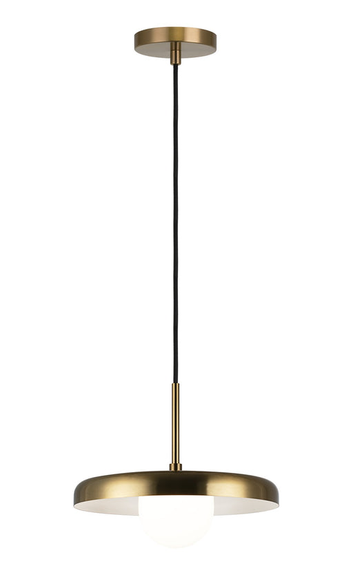 Creston 12" Pendant in Aged Gold Brass