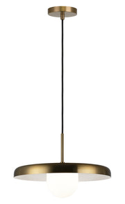 Creston 16" Pendant in Aged Gold Brass