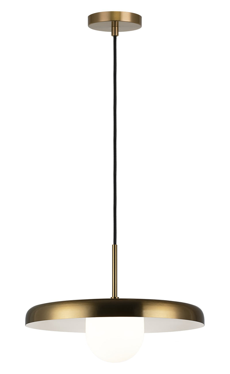 Creston 16" Pendant in Aged Gold Brass