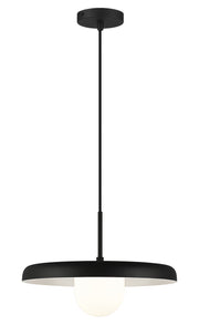 Creston 16" Pendant in Matte Black