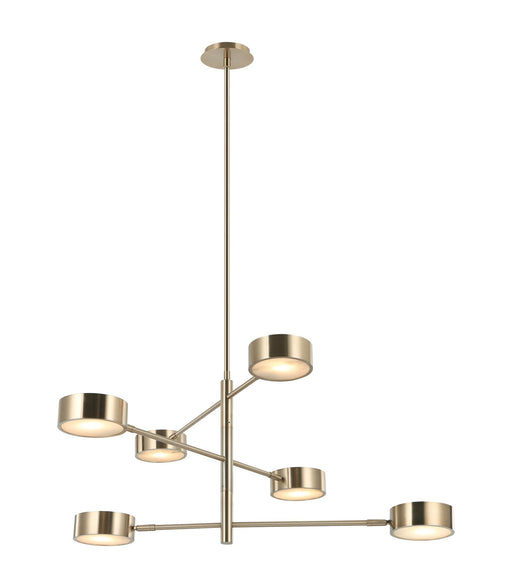 Weatherton 6-Light Chandelier in Champagne Gold