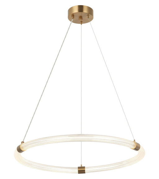 Inkara 23.5" Pendant in Aged Gold Brass