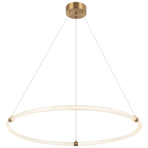 Inkara 39.5" Pendant in Aged Gold Brass