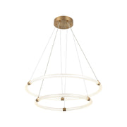 Inkara 31.5" 2-Light Chandelier in Aged Gold Brass