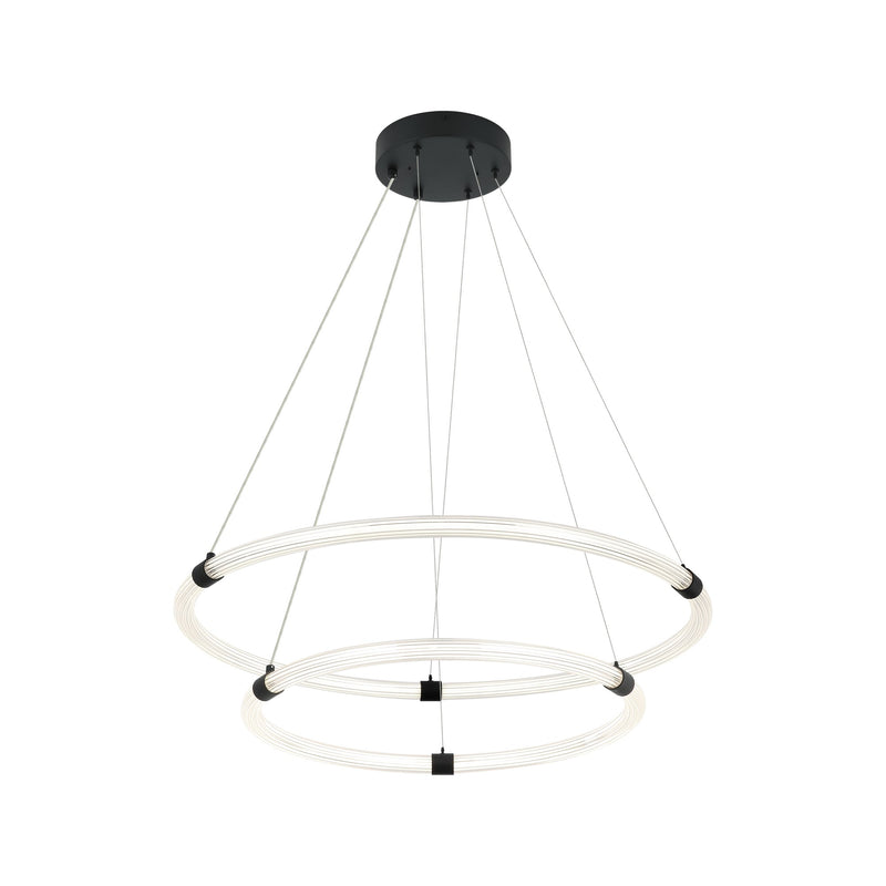 Inkara 31.5" 2-Light Chandelier in Matte Black