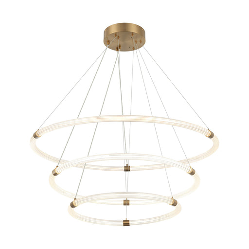 Inkara 39.5" 3-Light Chandelier in Aged Gold Brass