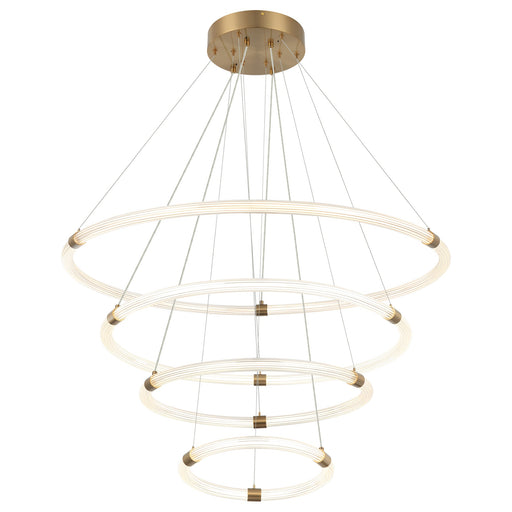 Inkara 39.5" 4-Light Chandelier in Aged Gold Brass