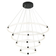 Inkara 39.5" 4-Light Chandelier in Matte Black