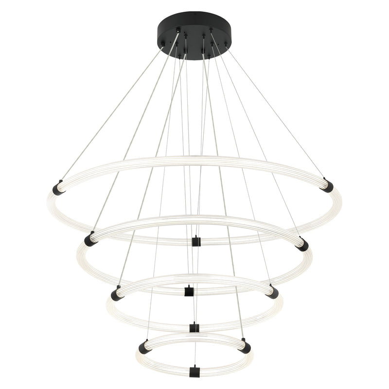 Inkara 39.5" 4-Light Chandelier in Matte Black