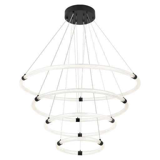 Inkara 39.5" 4-Light Chandelier in Matte Black