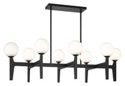 Scriben 42" 8-Light Linear Chandelier in Matte Black