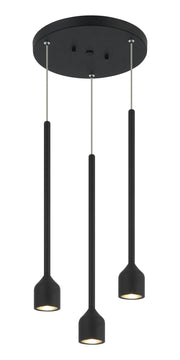 Lumenagio 3-Light Pendant in Matte Black